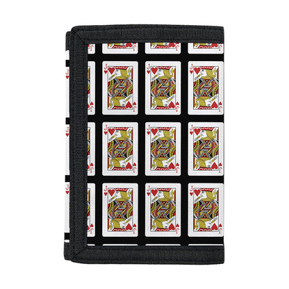 Jack Of Hearts Pattern Print Trifold Wallet