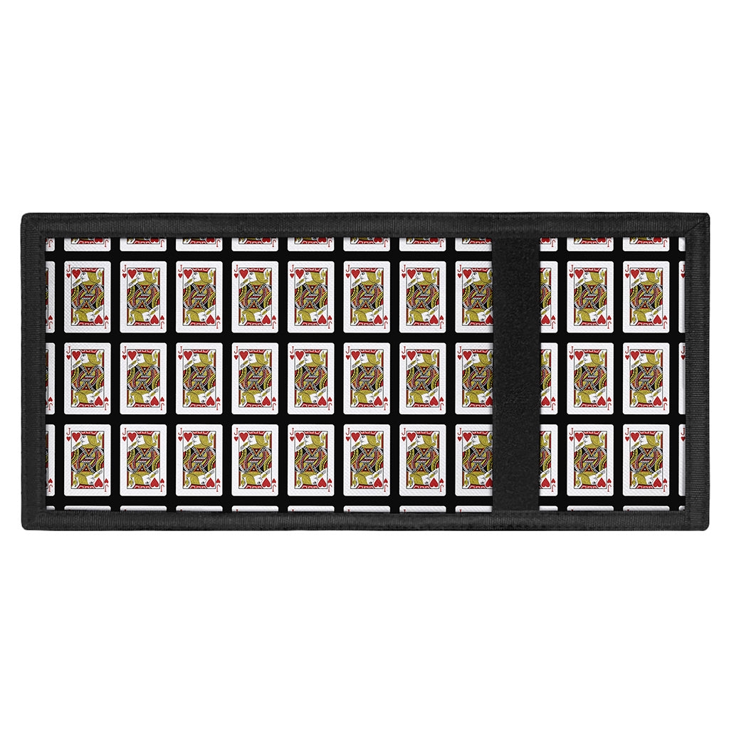 Jack Of Hearts Pattern Print Trifold Wallet