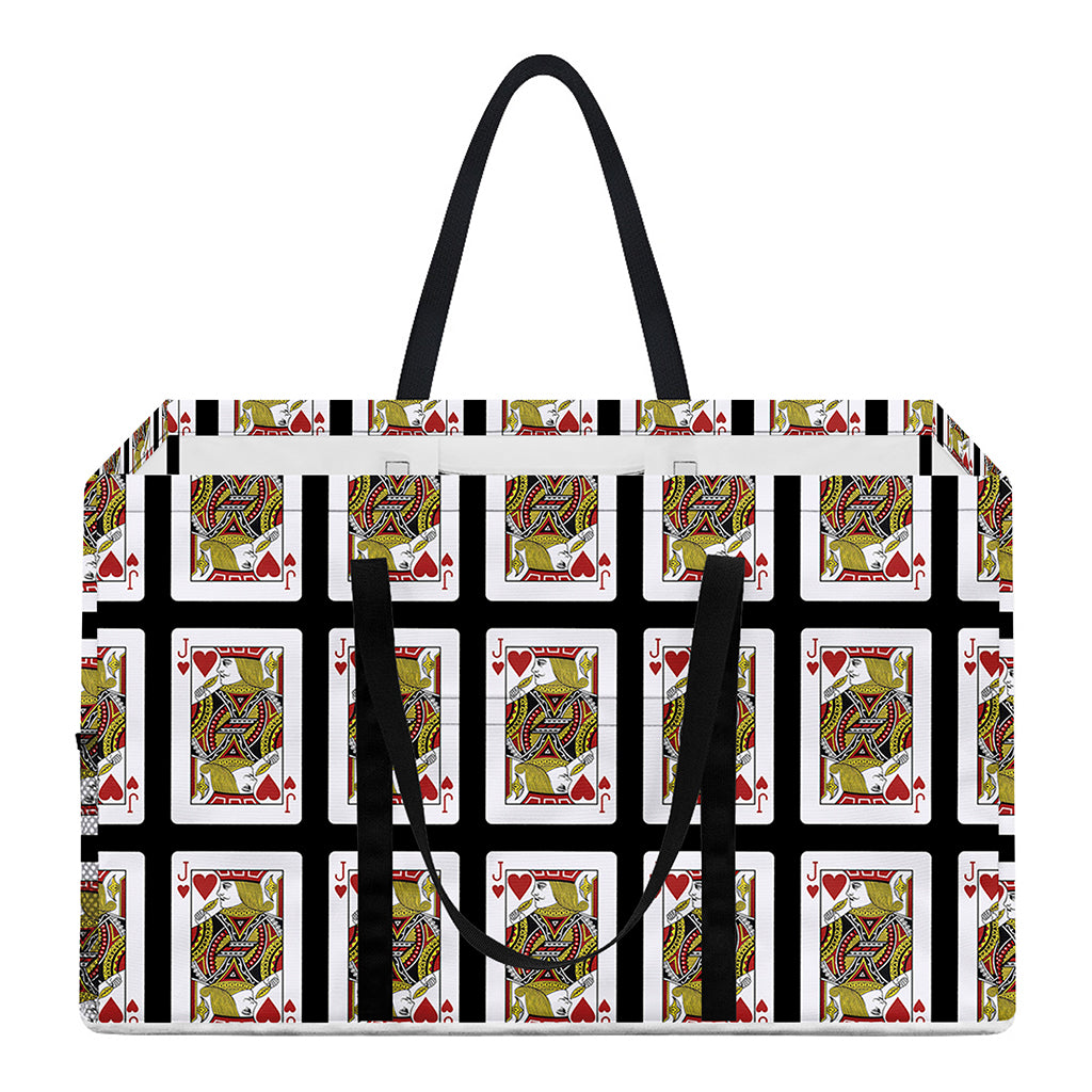 Jack Of Hearts Pattern Print Utility Tote Bag