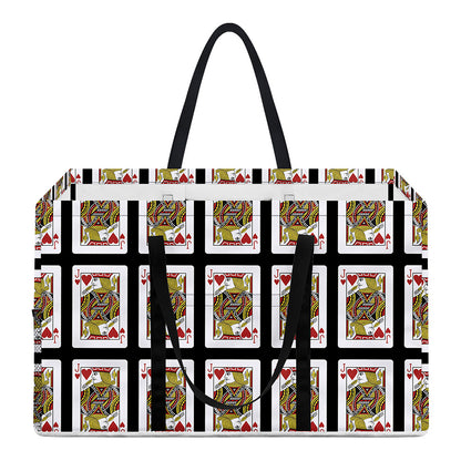 Jack Of Hearts Pattern Print Utility Tote Bag