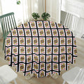 Jack Of Hearts Pattern Print Waterproof Round Tablecloth