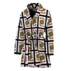 Jack Of Hearts Pattern Print Women's Bathrobe