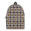 Jack Of Hearts Pattern Print School Backpack