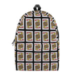 Jack Of Hearts Playing Card Pattern Print Backpack