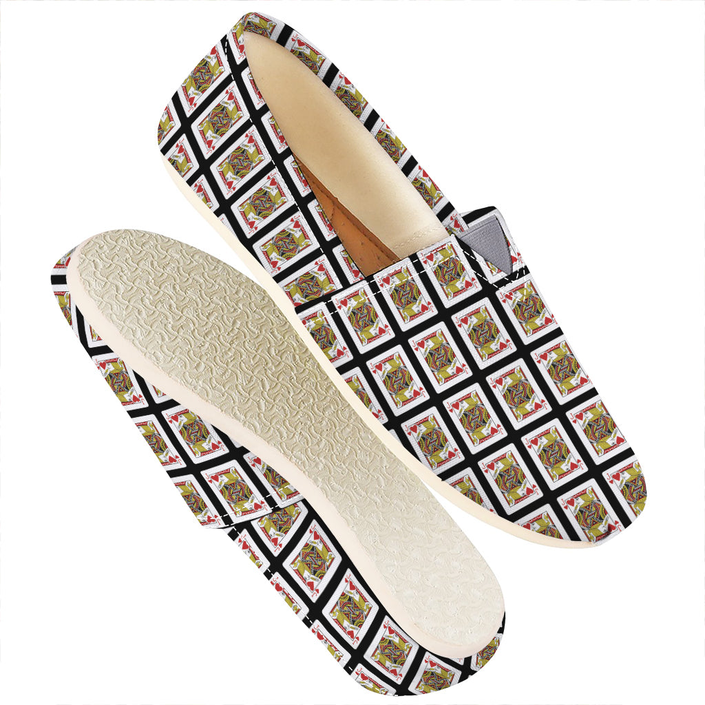 Jack Of Hearts Playing Card Pattern Print Casual Shoes