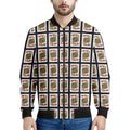 Jack Of Hearts Pattern Print Men's Bomber Jacket