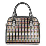 Jack Of Hearts Playing Card Pattern Print Shoulder Handbag