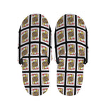 Jack Of Hearts Playing Card Pattern Print Slippers