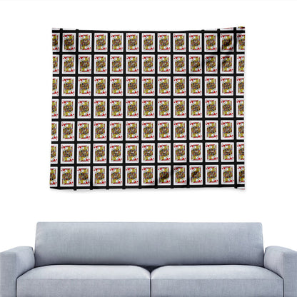 Jack Of Hearts Playing Card Pattern Print Tapestry