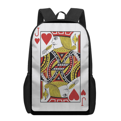 Jack Of Hearts Playing Card Print 17 Inch Backpack