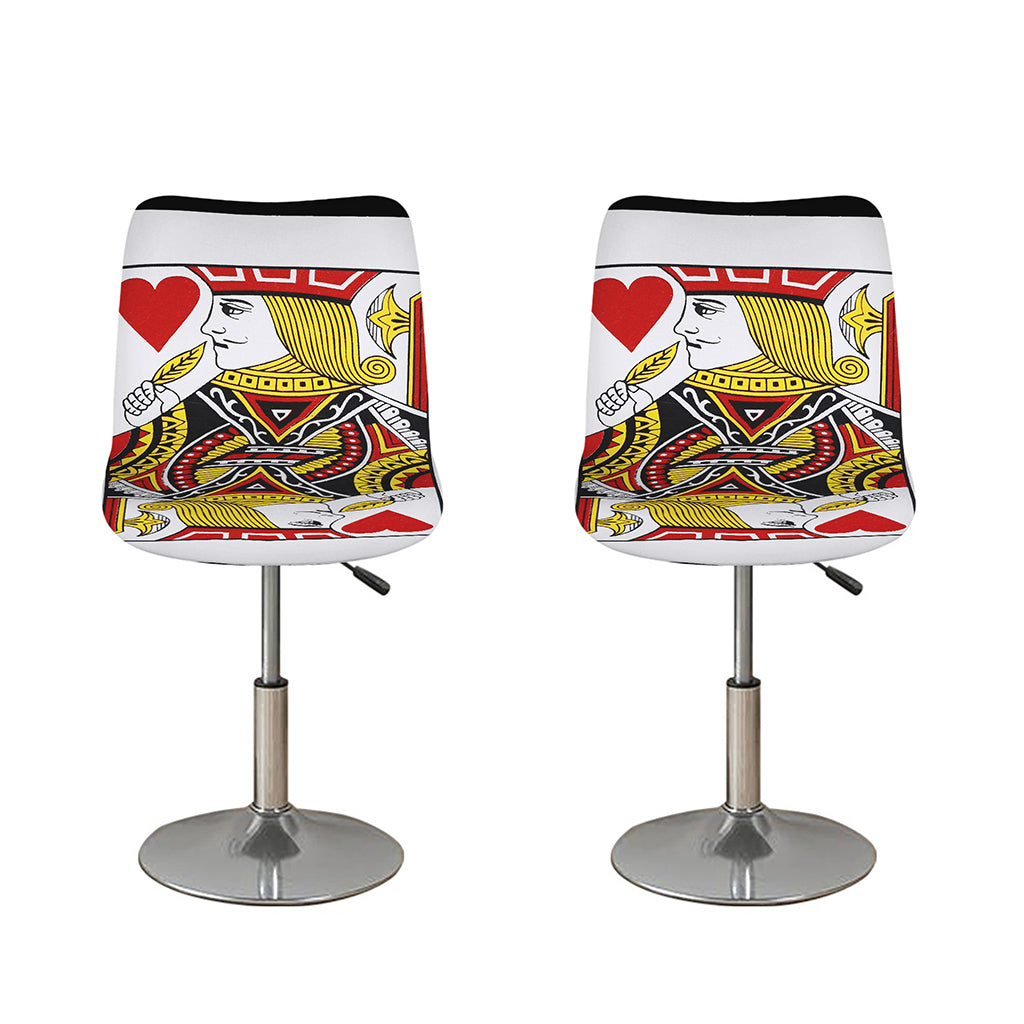 Jack Of Hearts Playing Card Print Bar Stool Covers