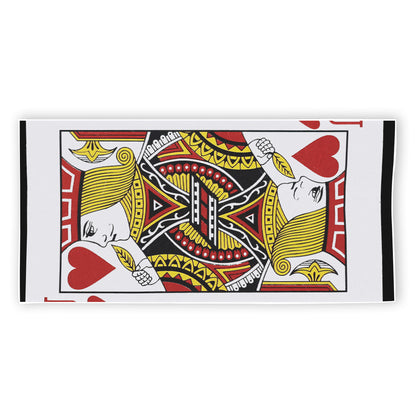 Jack Of Hearts Playing Card Print Beach Towel