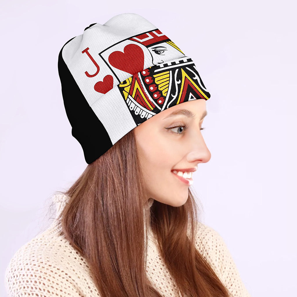 Jack Of Hearts Playing Card Print Beanie