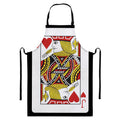 Jack Of Hearts Playing Card Print Bib Apron With Pocket