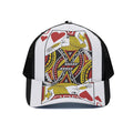 Jack Of Hearts Playing Card Print Black Mesh Trucker Hat