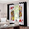 Jack Of Hearts Playing Card Print Dimout Grommet Curtains