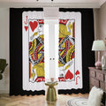 Jack Of Hearts Playing Card Print Dimout Pencil Pleat Curtains