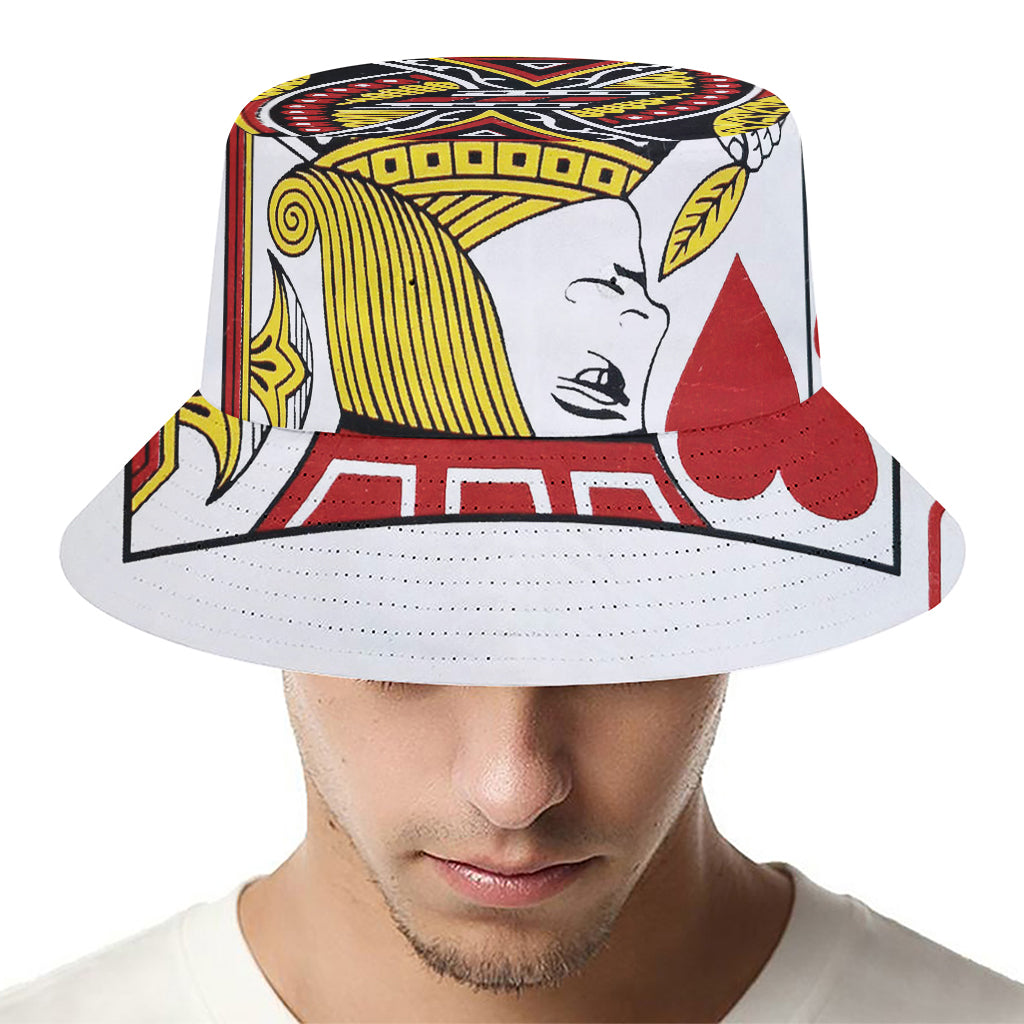 Jack Of Hearts Playing Card Print Bucket Hat