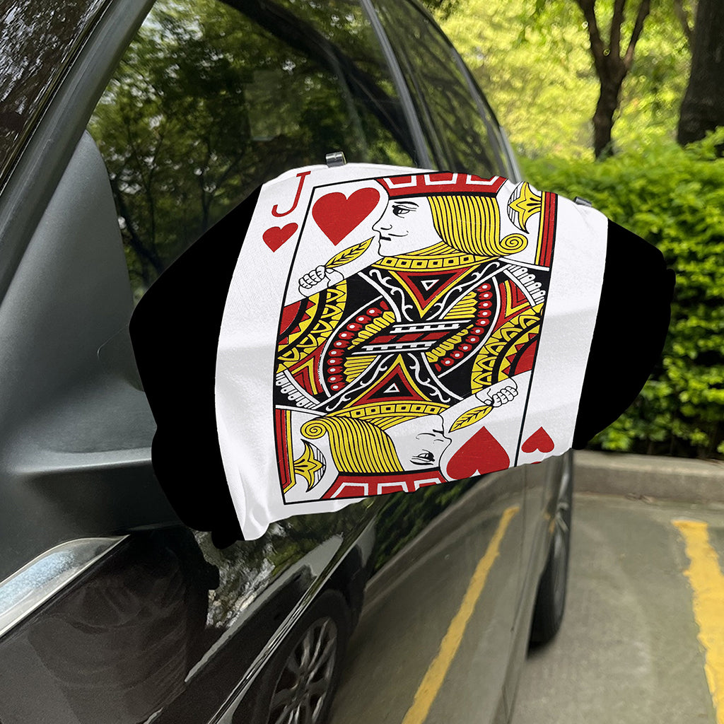 Jack Of Hearts Playing Card Print Car Side Mirror Covers