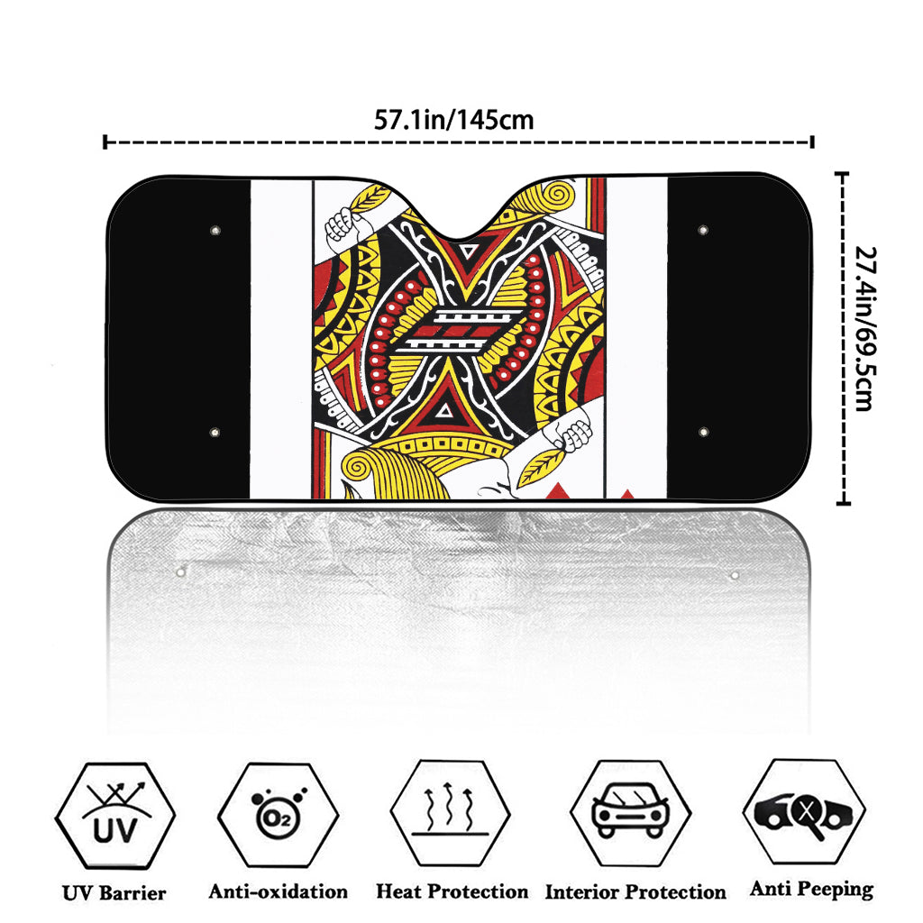 Jack Of Hearts Playing Card Print Car Windshield Sun Shade