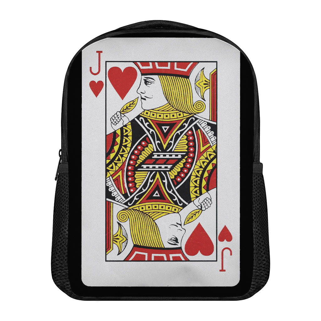 Jack Of Hearts Playing Card Print Casual Backpack