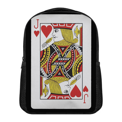 Jack Of Hearts Playing Card Print Casual Backpack