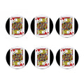 Jack Of Hearts Playing Card Print Coaster Set