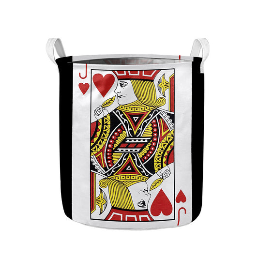 Jack Of Hearts Playing Card Print Collapsible Laundry Basket