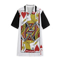 Jack Of Hearts Playing Card Print Cotton Hawaiian Shirt