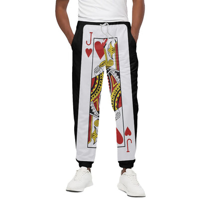 Jack Of Hearts Playing Card Print Cotton Pants