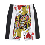 Jack Of Hearts Playing Card Print Cotton Shorts