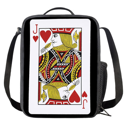 Jack Of Hearts Playing Card Print Crossbody Lunch Bag