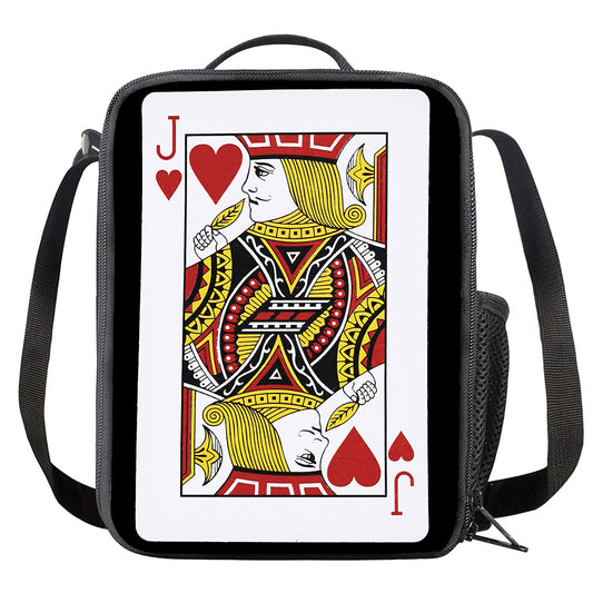 Jack Of Hearts Playing Card Print Crossbody Lunch Bag