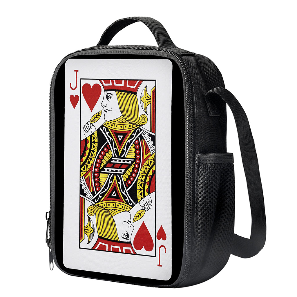 Jack Of Hearts Playing Card Print Crossbody Lunch Bag