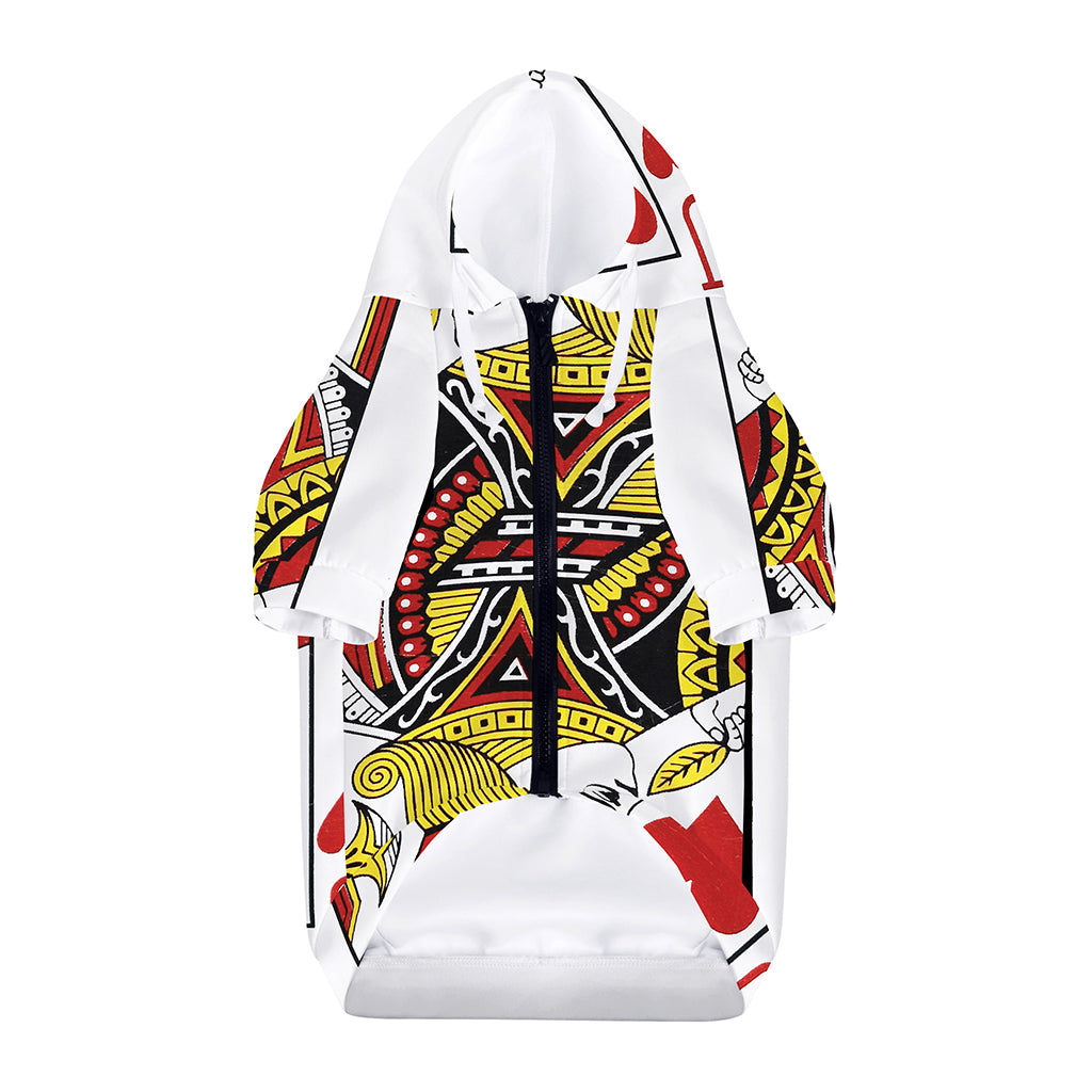 Jack Of Hearts Playing Card Print Dog Zip Up Hoodie