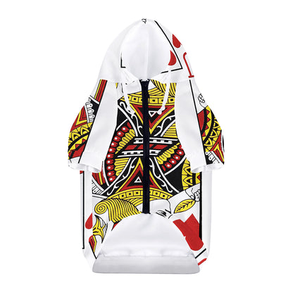 Jack Of Hearts Playing Card Print Dog Zip Up Hoodie