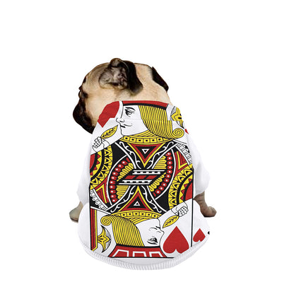 Jack Of Hearts Playing Card Print Dog Zip Up Jacket