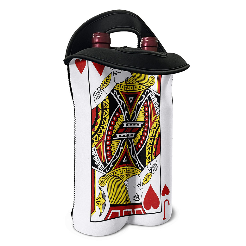 Jack Of Hearts Playing Card Print Double Neoprene Wine Tote
