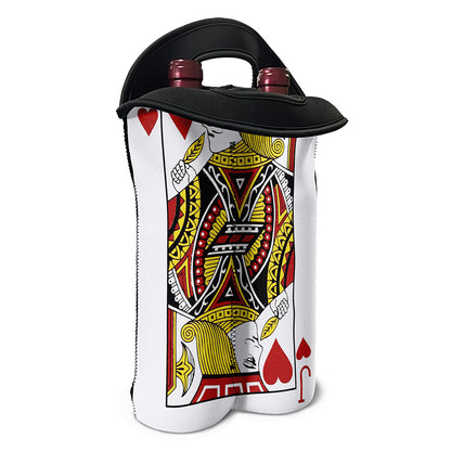 Jack Of Hearts Playing Card Print Double Neoprene Wine Tote