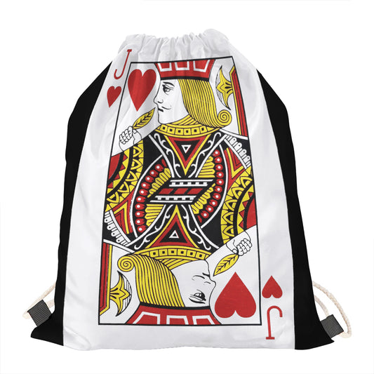 Jack Of Hearts Playing Card Print Drawstring Bag