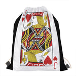 Jack Of Hearts Playing Card Print Drawstring Bag