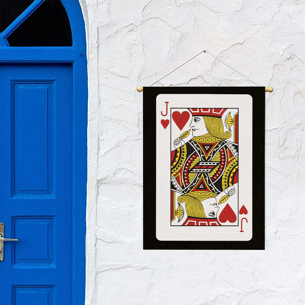 Jack Of Hearts Playing Card Print Garden Flag