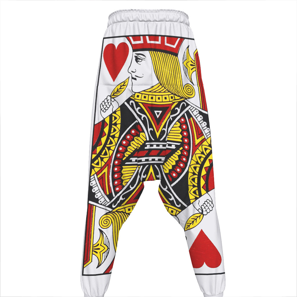 Jack Of Hearts Playing Card Print Hammer Pants