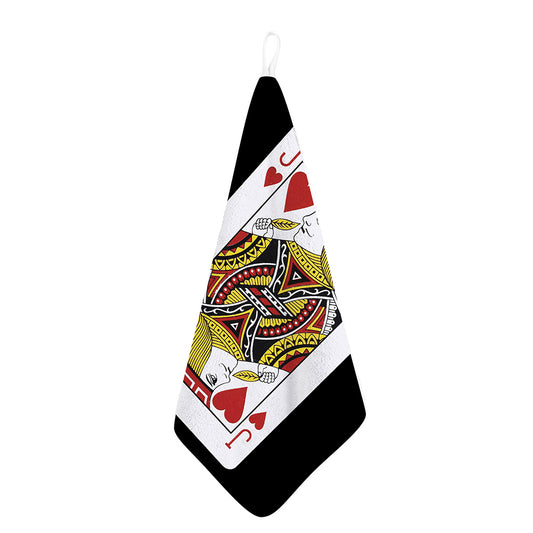 Jack Of Hearts Playing Card Print Hand Towel