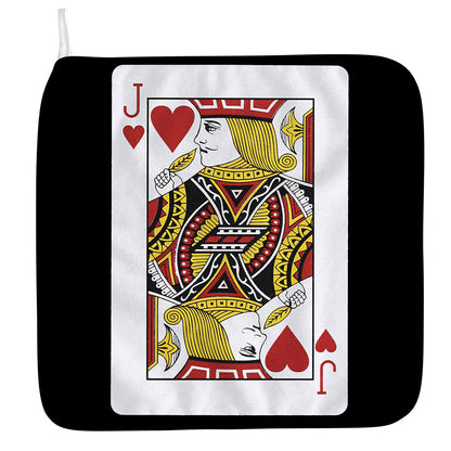 Jack Of Hearts Playing Card Print Hand Towel