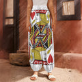 Jack Of Hearts Playing Card Print Harem Pants