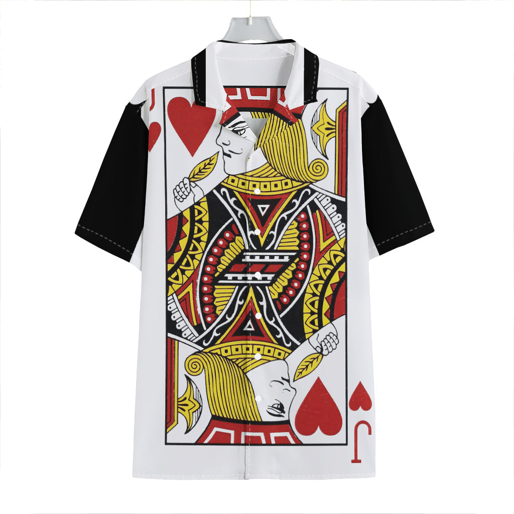 Jack Of Hearts Playing Card Print Hawaiian Shirt