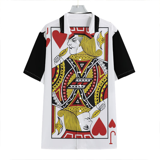 Jack Of Hearts Playing Card Print Hawaiian Shirt