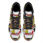 Jack Of Hearts Playing Card Print High Top Leather Sneakers
