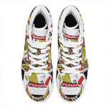 Jack Of Hearts Playing Card Print High Top Leather Sneakers